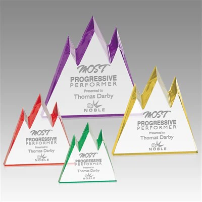 कस्टम क्रिस्टल माउंटेन ट्रॉफी